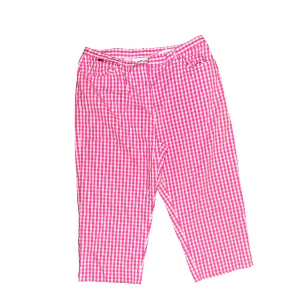 Lauren Ralph Lauren Active Golf Pink & White Gingham Pants‎ Women's size 16